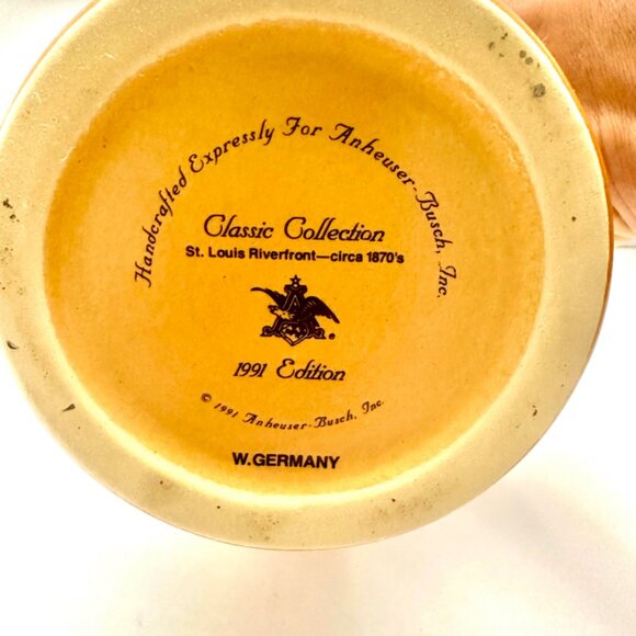 Anheuser-Busch Budweiser 1991 St. Louis Riverfront Collector Beer Stein Vintage - Picture 7 of 11
